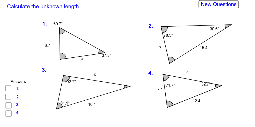 Exercise Using Sine Rule Ex Geogebra