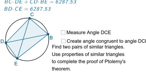 Outline Of Proof Of Ptolemy's Theorem – GeoGebra