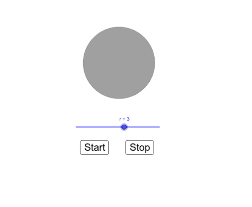 Expanding Circle: Area changes with respect to the radius – GeoGebra