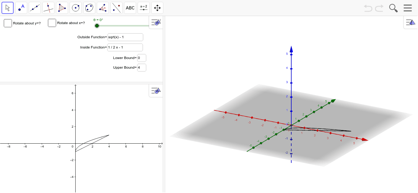 Volume of a Solid - Washer Method – GeoGebra