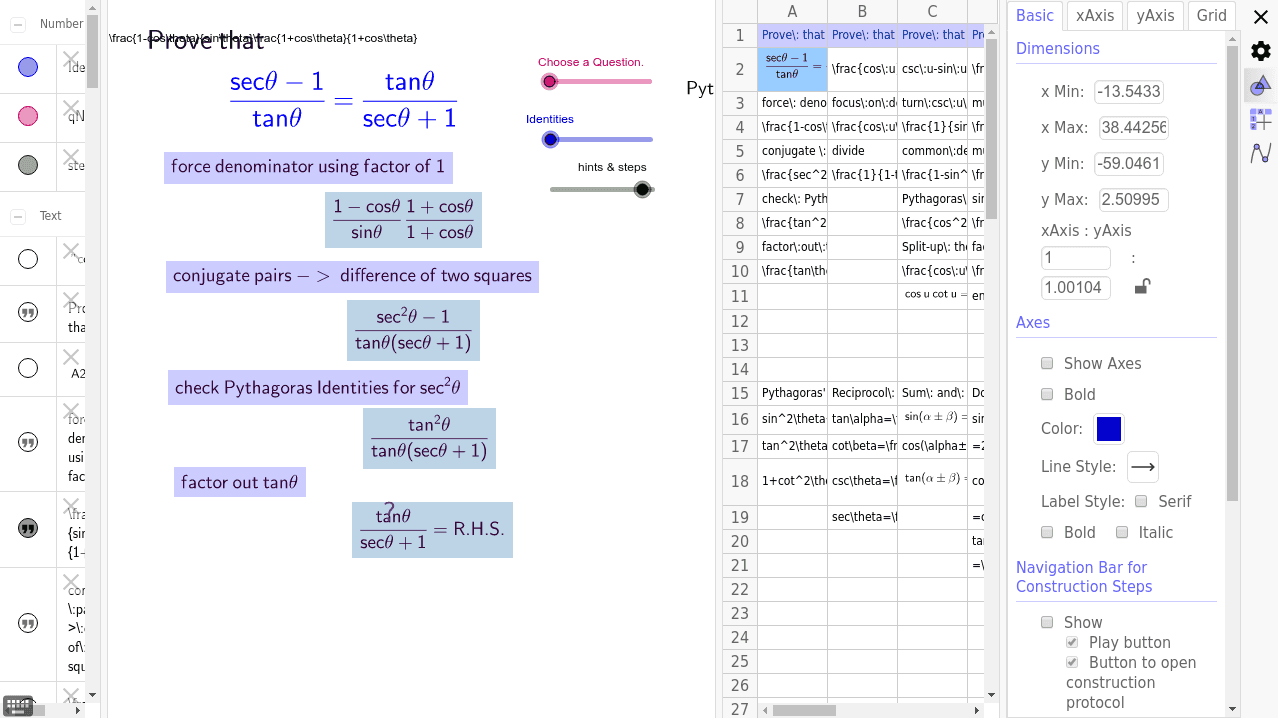 Sin Cos Tan practice – GeoGebra