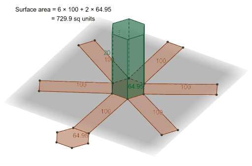 surface area of a hexagonal prism formula