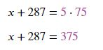 Multiplicamos los números 5 y 75 (se encuentran a la derecha)