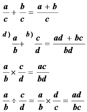 Formulas for fractions