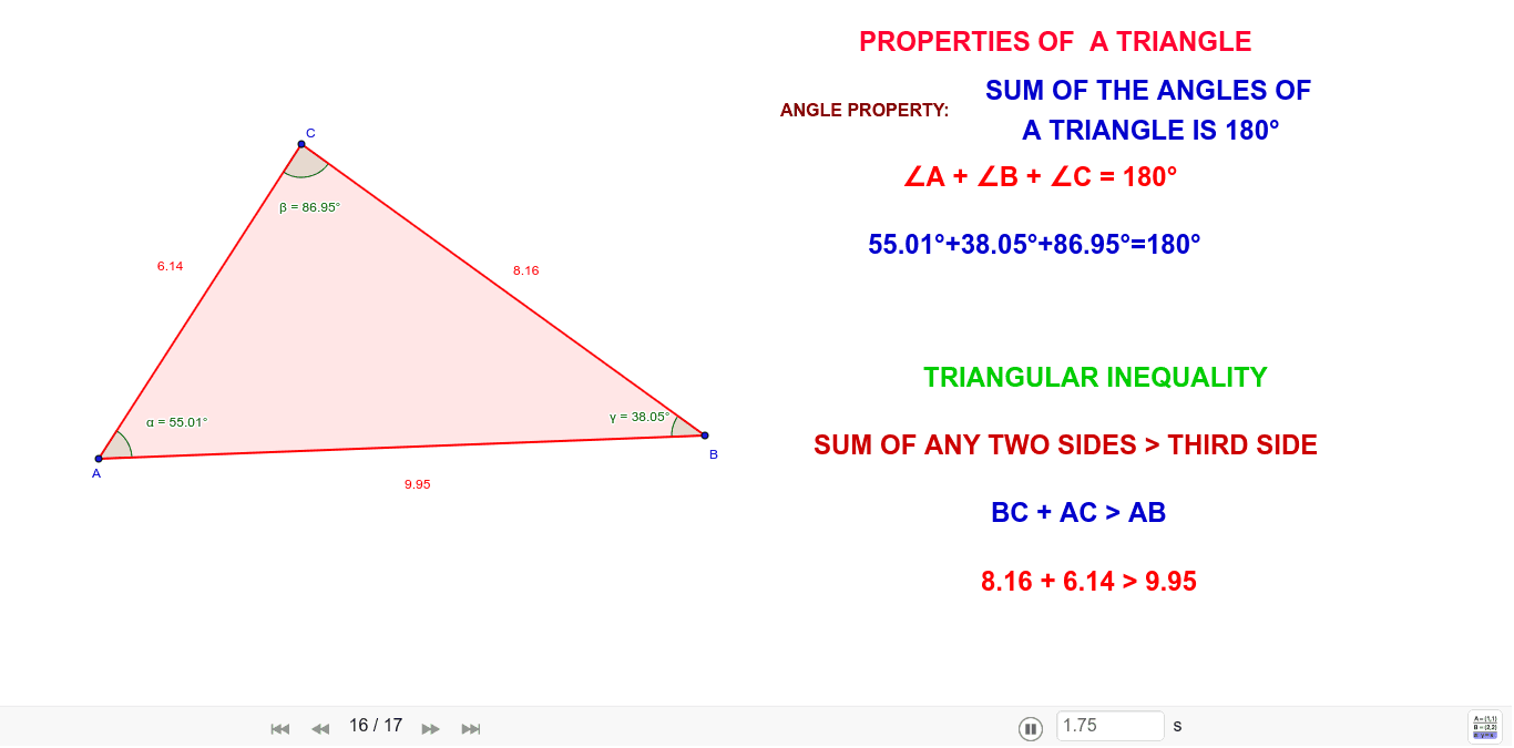 Properties Of Triangle Geogebra 2103