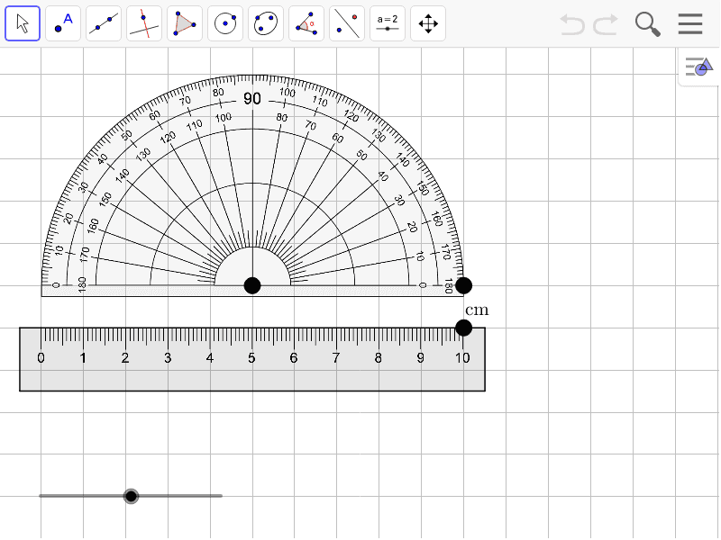 ruler with protractor custom templates geogebra