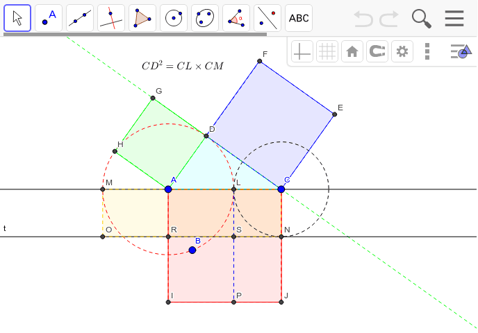 三平方の定理 証明１２ Geogebra