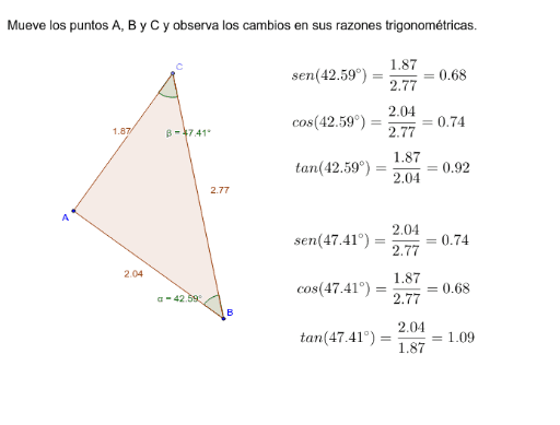 Razones Trigonometricas En Triangulos Semejantes Geogebra Images