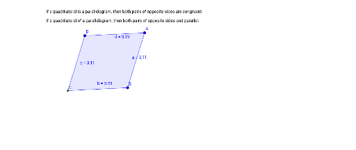 Properties of Parallelagrams – GeoGebra