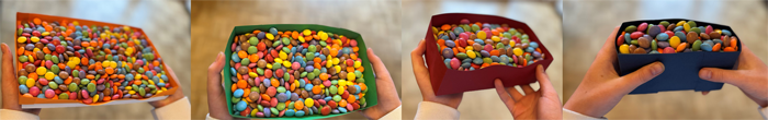 In welche Schachtel passen wie viele Smarties?