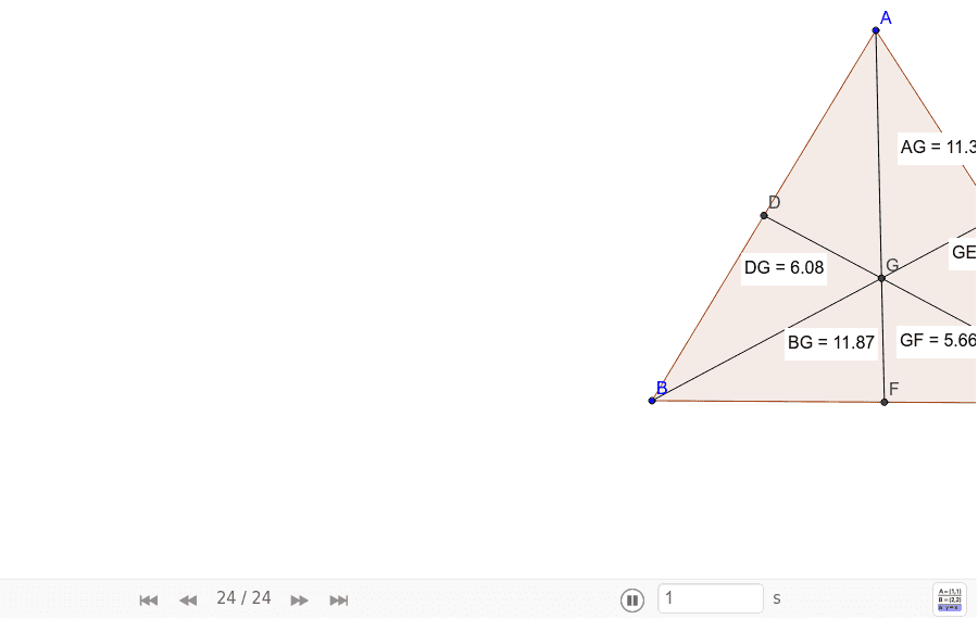 平面図形 三角形の性質 重心 Geogebra