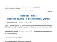 Problemas resueltos - 3 - teorema del resto y Ruffini.pdf