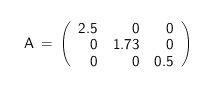 diagonal matrix of order 3.