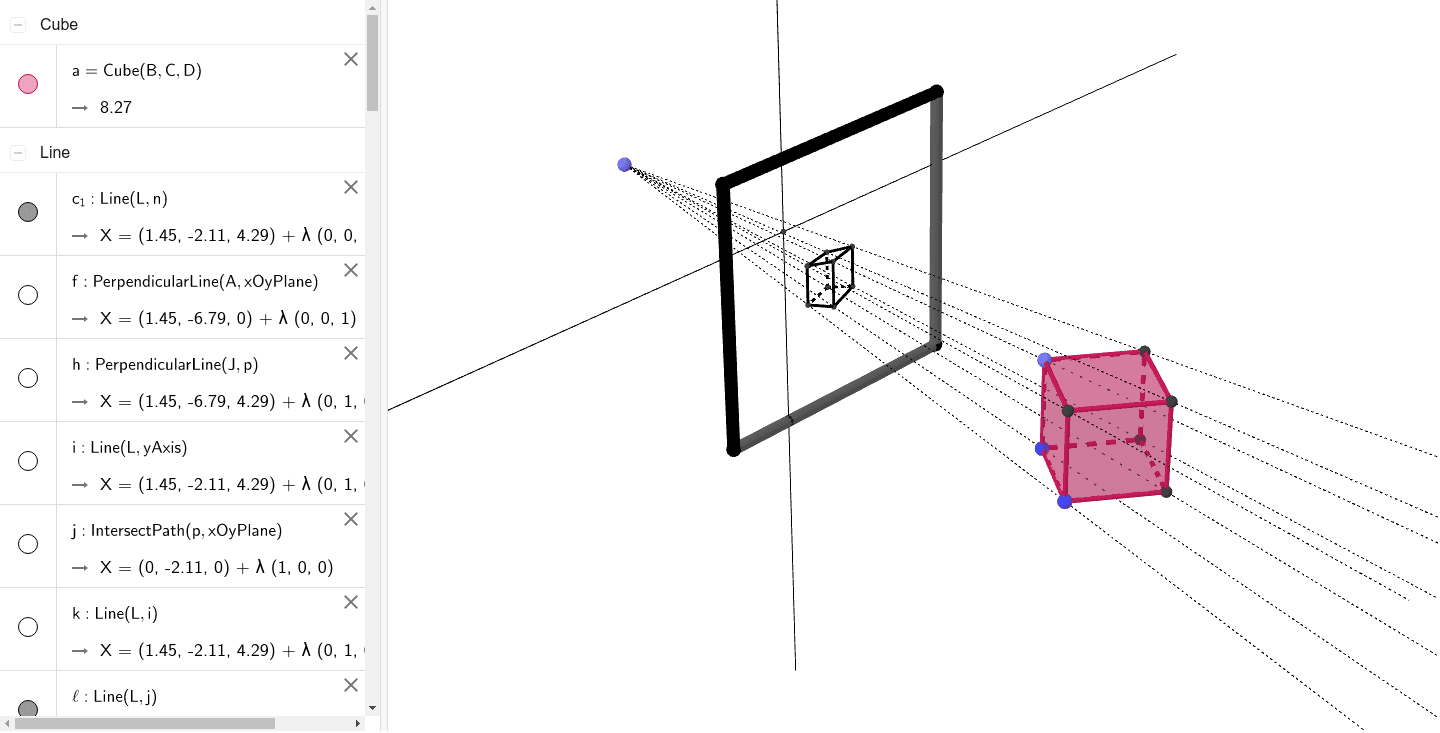 Perspective Drawing Geogebra