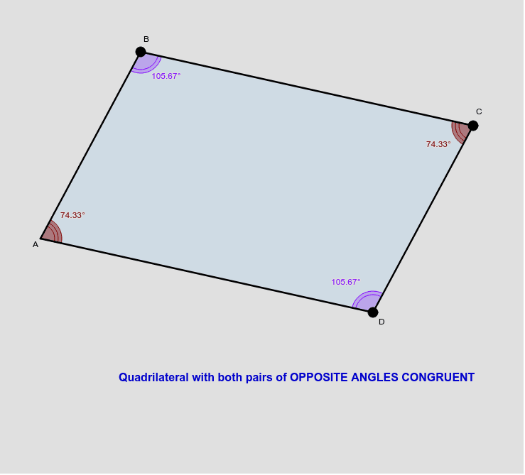 Opposite Angles Are Congruent In What Quadrilaterals