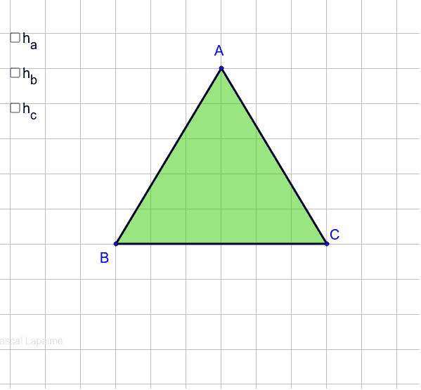 Les trois hauteurs d'un triangle GeoGebra