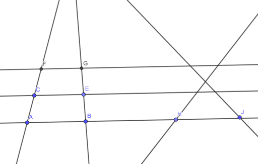 평행선과 닮음 – GeoGebra