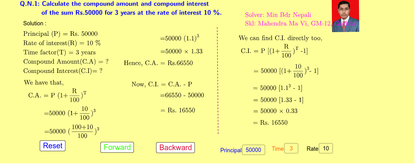 Compound Interest Geogebra