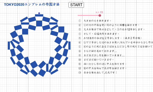 How To Draw The Tokyo Olympic Emblem Geogebra