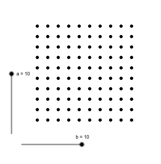 Array of dots GeoGebra