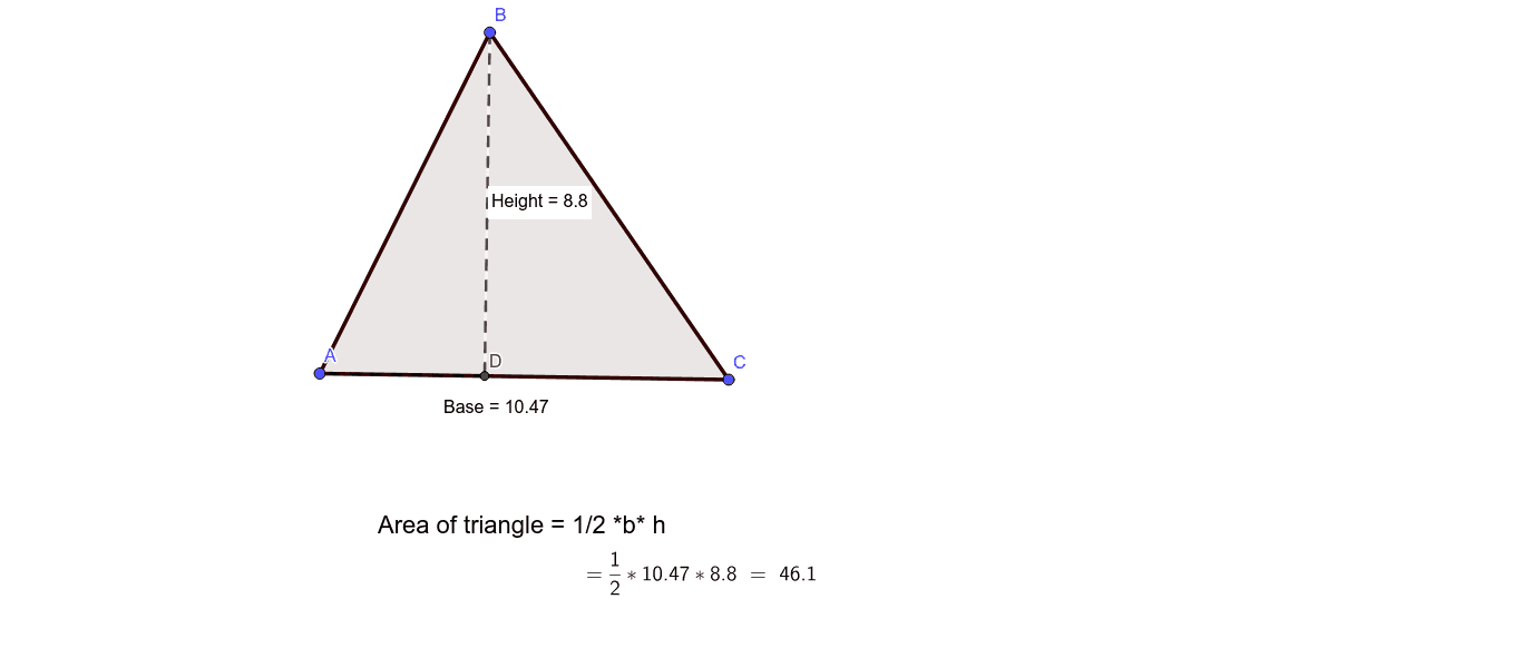 Area of triangle – GeoGebra