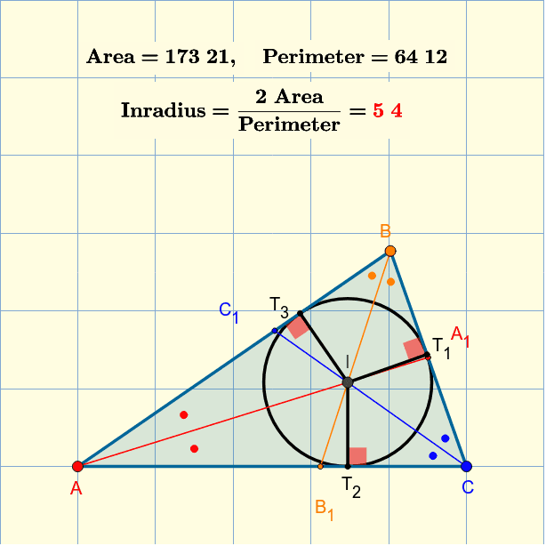 inradius of triangle formula 3 sides