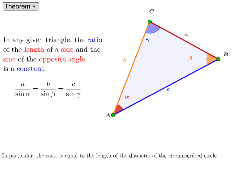 Lesson And Practice The Law Of Sines Geogebra