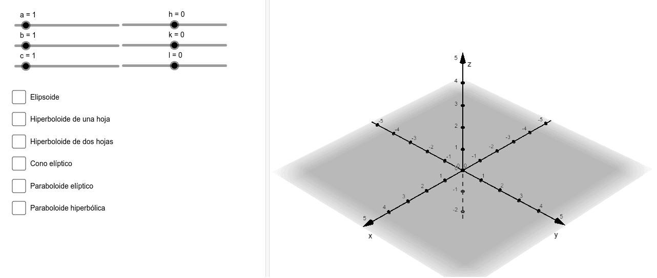 Superficies Cuádricas – GeoGebra