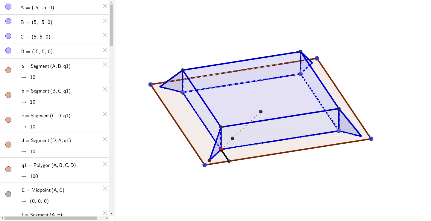 折り紙テーブル Geogebra