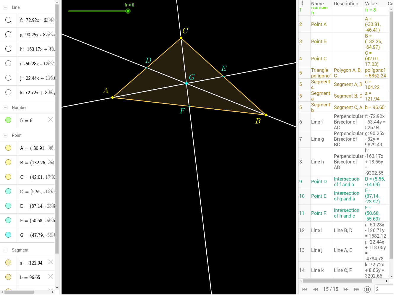 Baricentro De Un Triángulo Geogebra