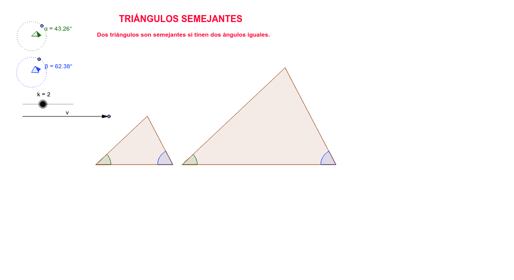 Semejanza De Tri Ngulos Geogebra