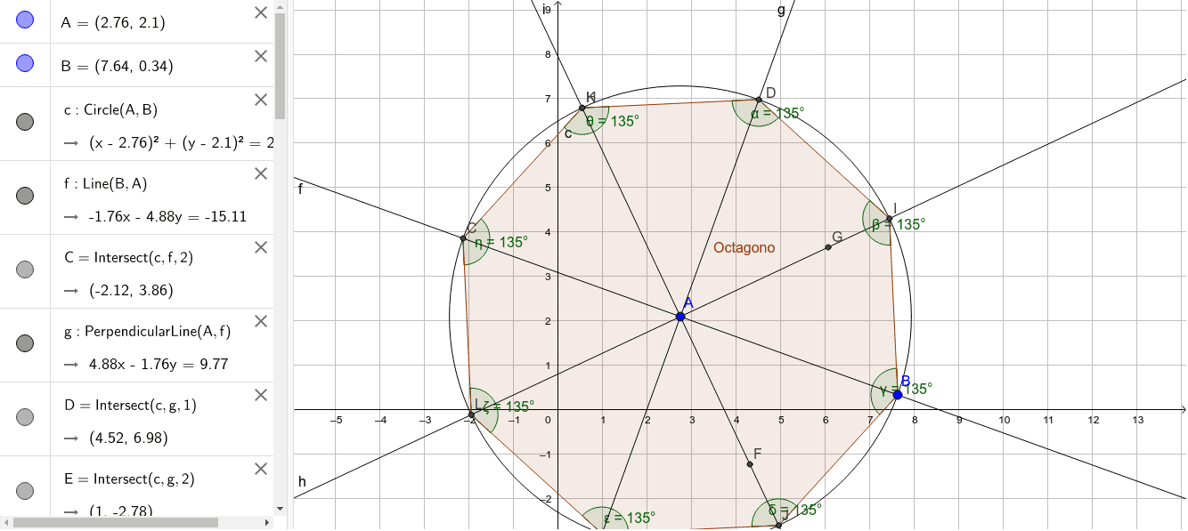 baldosa del punto del octágono