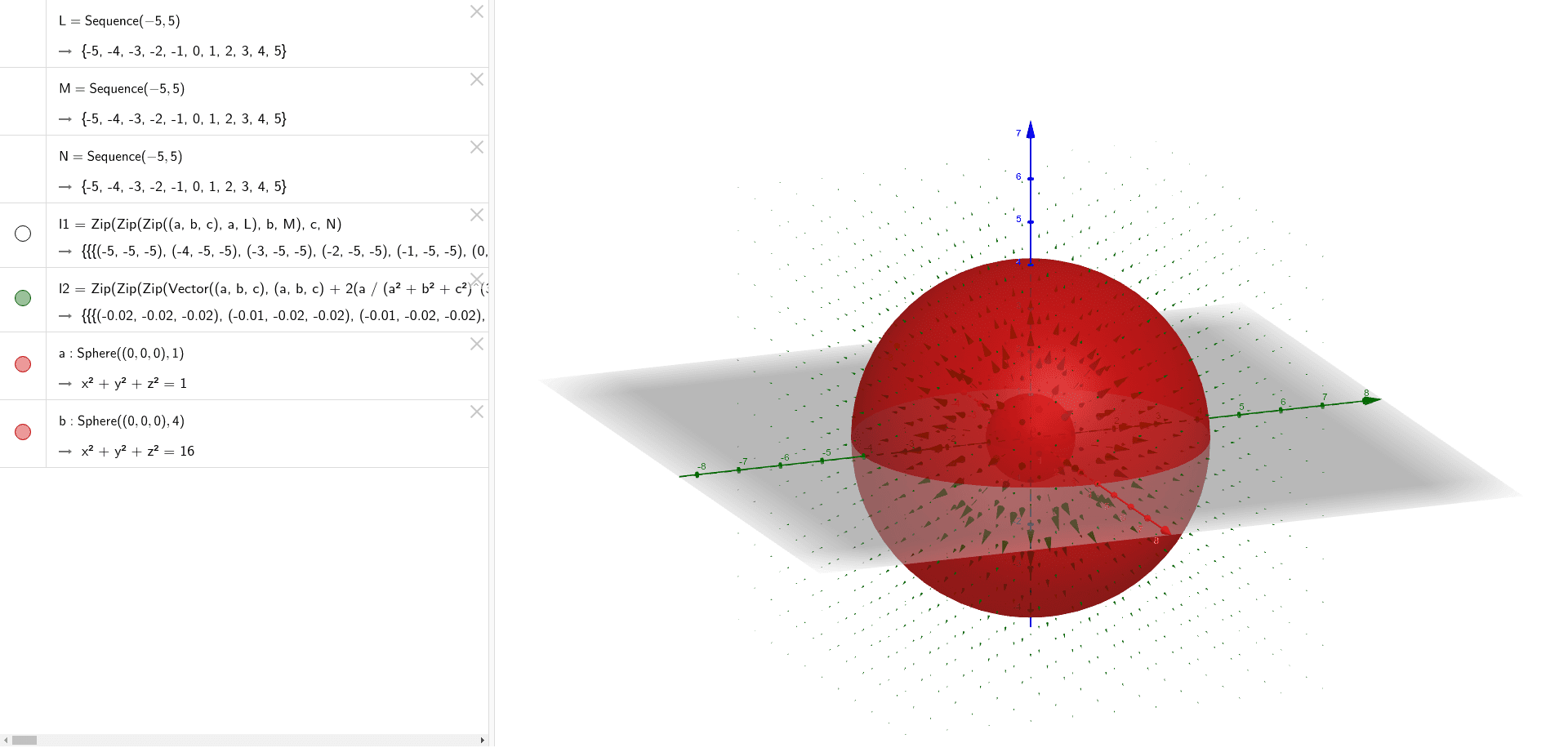 Gauss Vector Field In 3d Geogebra