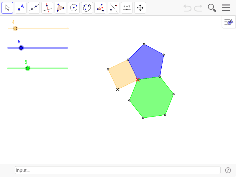 regular polygons at a point – GeoGebra