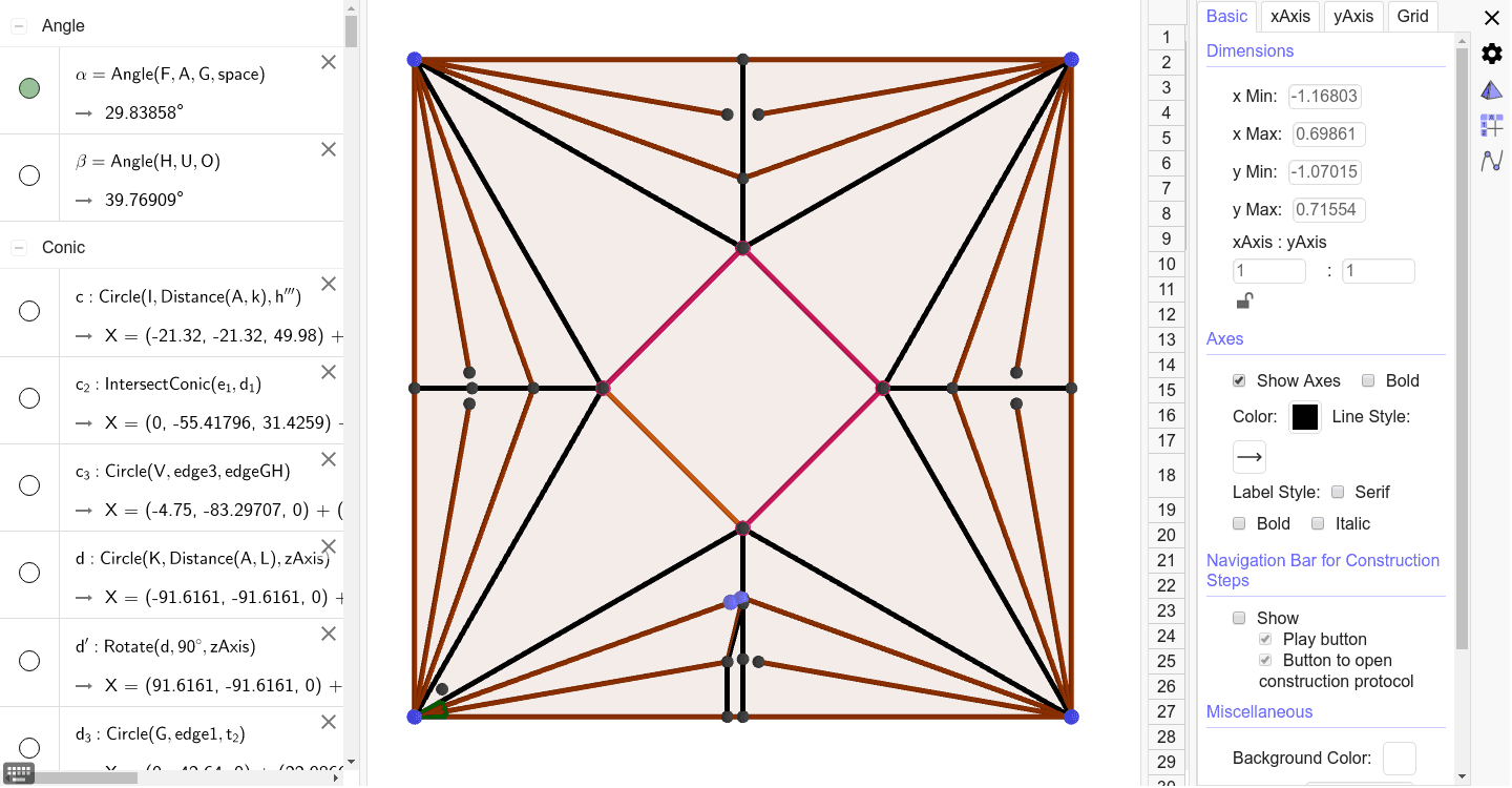 折り紙テント３段階体積0 設計図 Geogebra