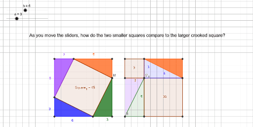 Pythag crooked square #2 – GeoGebra