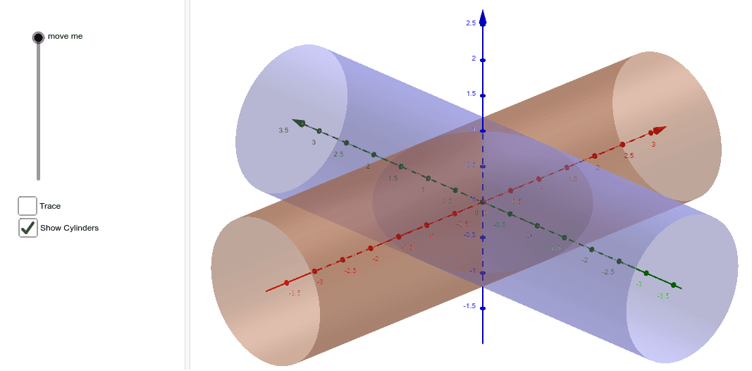 Intersecting cylinders – GeoGebra