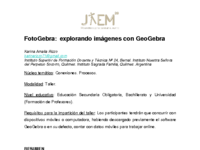 FotoGebra explorando imágenes con GeoGebra. 20JAEM.pdf