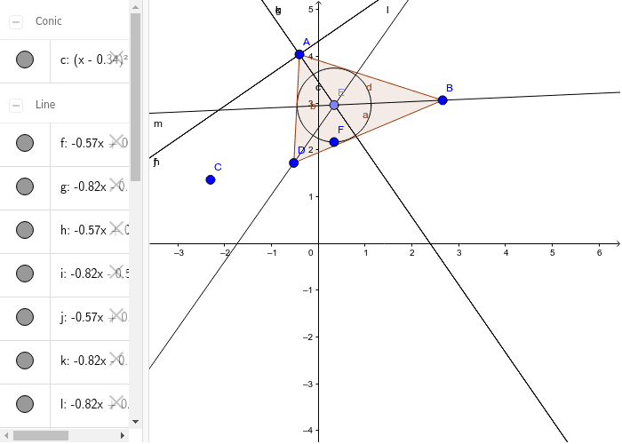 Triangulo Concircuncentro Baricentro Ortocentro E Incentro Geogebra