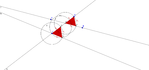 Parallel lines by Angle Copy – GeoGebra