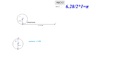 Relación Circunferencia Y Diámetro Geogebra