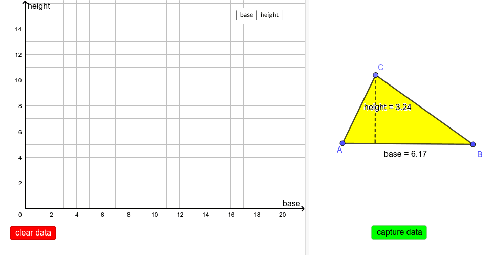 Activity 12E: Choosing the Base and Height of Triangle – GeoGebra