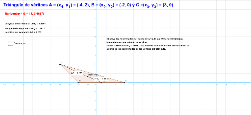 Coordenadas Del Baricentro De Un Triángulo Geogebra