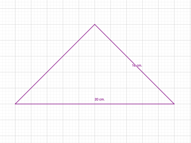 PROBLEMA 5: Tenemos el siguiente triángulo isósceles.