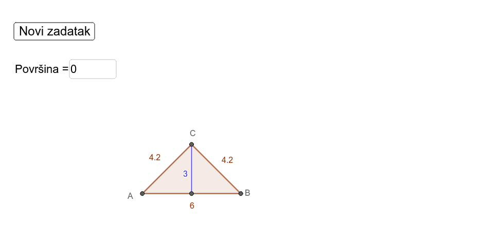 Površina Trokuta Vježbalica Geogebra