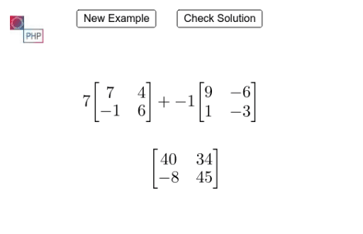 Scalar multiplication store of matrices