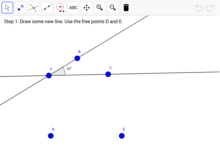 Copying Angle with Feedback II – GeoGebra