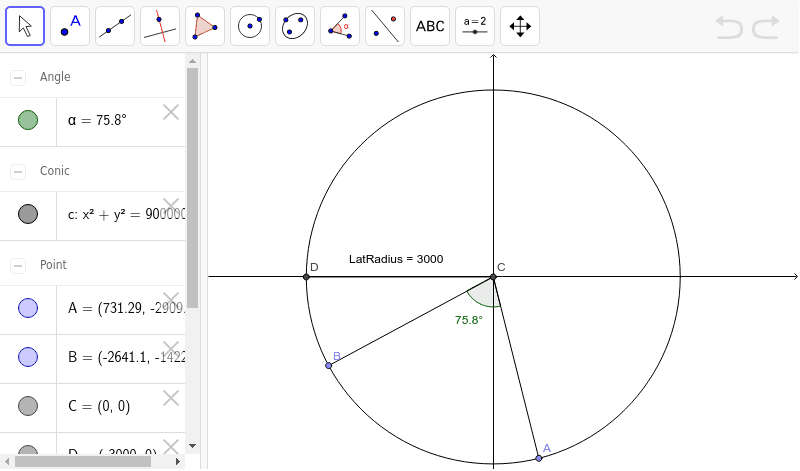 Earth - Top View (Longitude) – GeoGebra