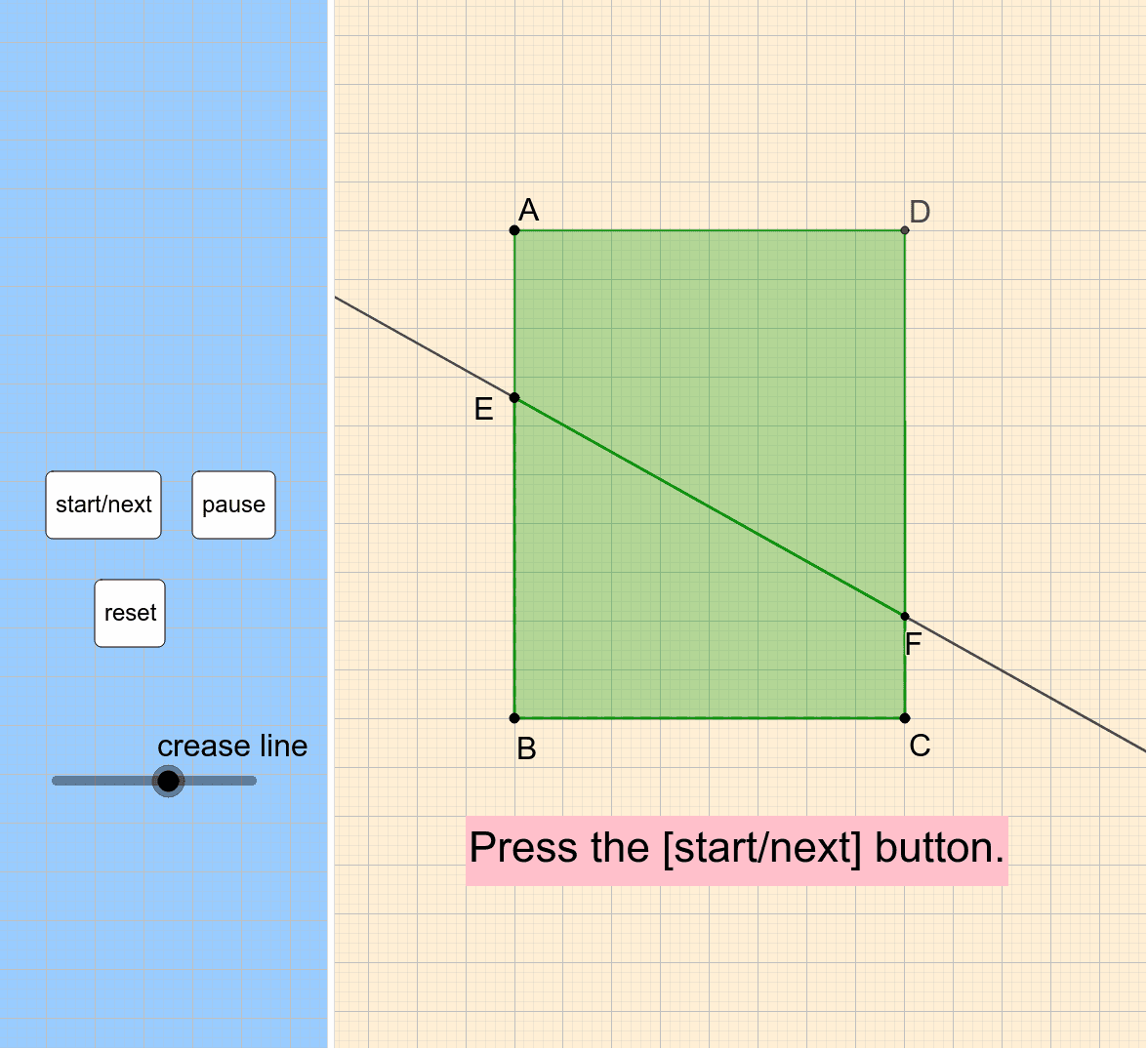 Fold The Rectangle 長方形の折り返し 相似 Geogebra