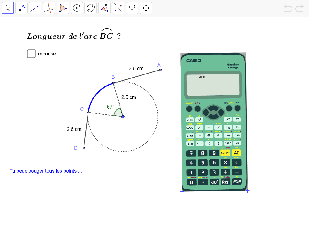 Longueur D'un Arc - Calculatrice – GeoGebra